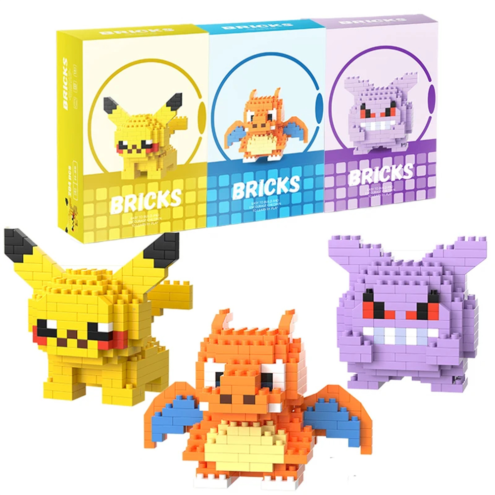 Model Kit Toy - Pokemon Micro Building Blocks Pikachu Dragonite