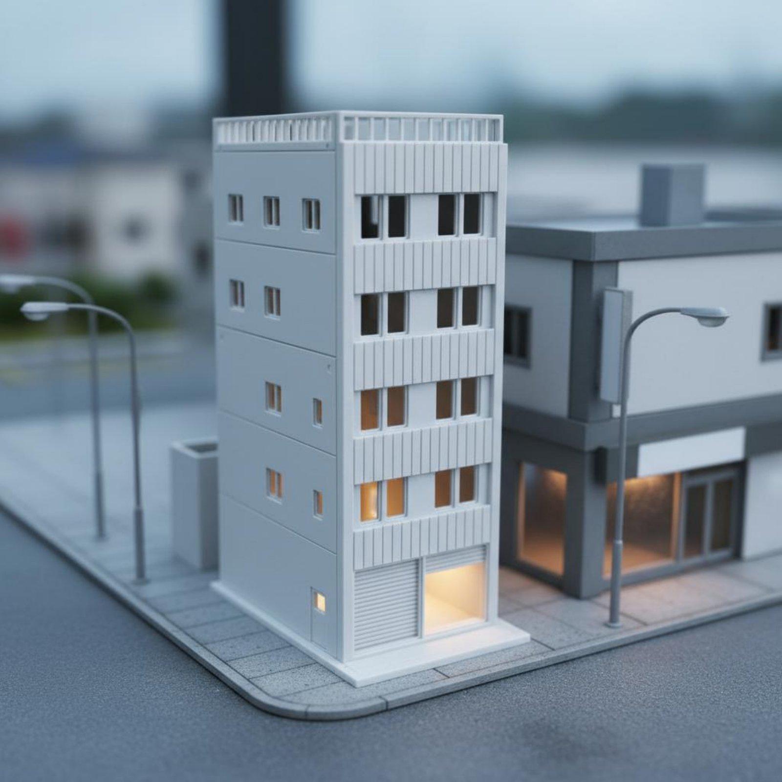 Model Kit Plastic - Building Assembly Miniature Japanese House Model