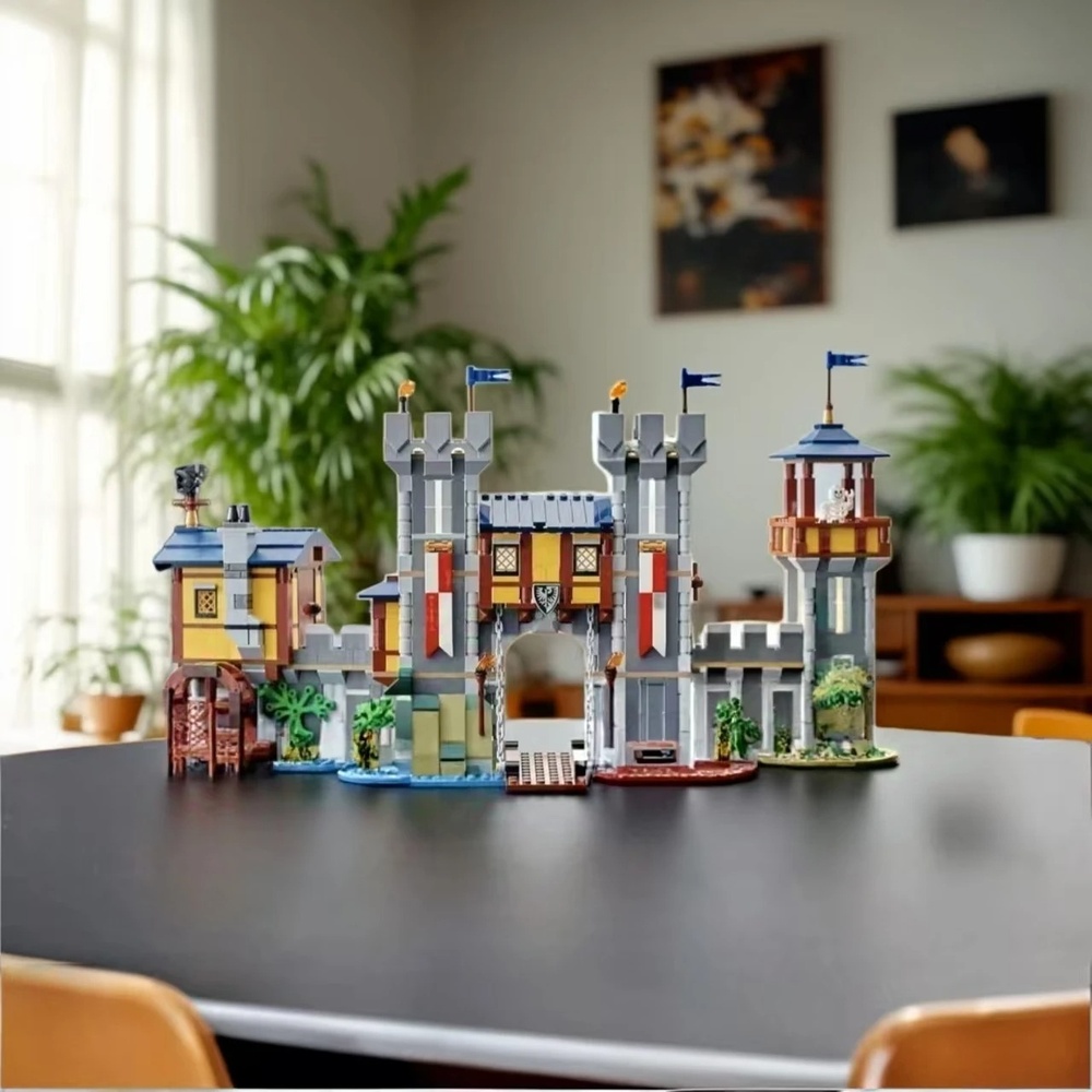 Model Kit Plastic - 1426pcs New Medieval Castle Architecture Birthday
