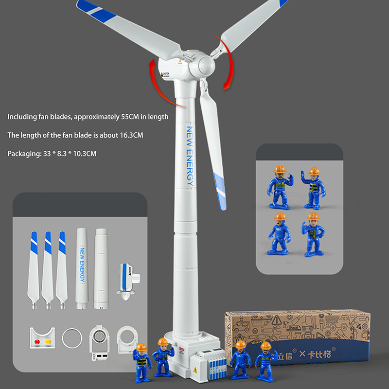Model Kit Plastic - Kids' Wind Turbine Model Simulation Toy